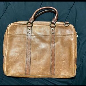 Vintage Fossil Leather Briefcase *Missing strap*